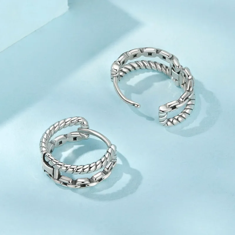 (image for) PANDORA Style Double Layer Ear Buckle Charm - SCE1702 - View 4