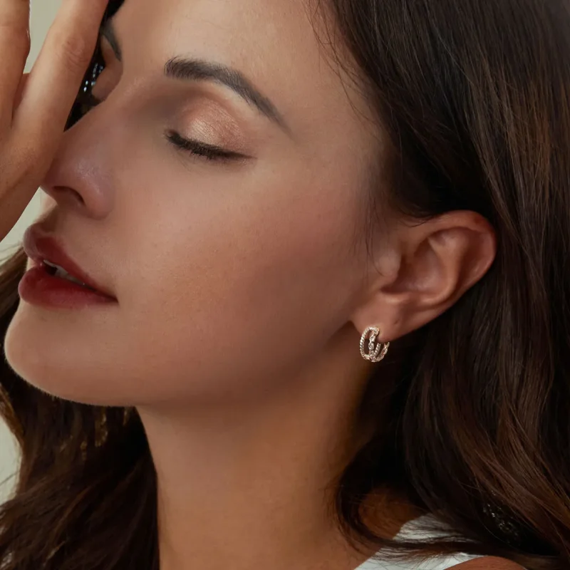 (image for) PANDORA Style Double Layer Ear Buckle Charm - SCE1702 - View 6