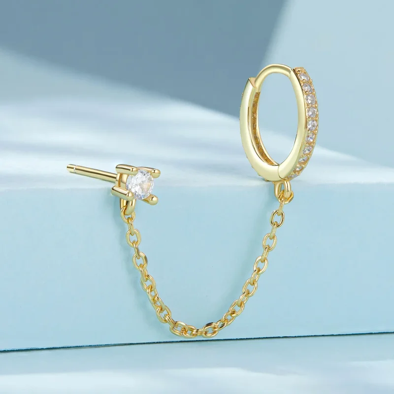 (image for) PANDORA Style Gold Plated Exquisite Earrings - SCE1678-B - View 2