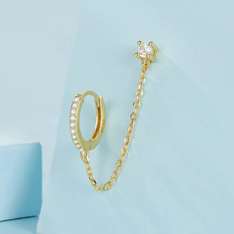 (image for) PANDORA Style Gold Plated Exquisite Earrings - SCE1678-B - View 3