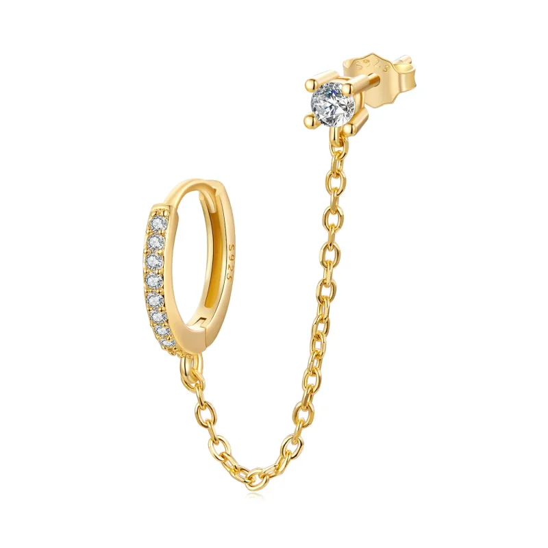 (image for) PANDORA Style Gold Plated Exquisite Earrings - SCE1678-B - Product Image