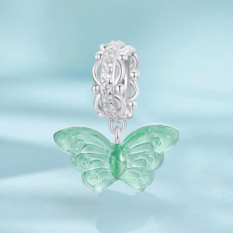 (image for) PANDORA Style Green Butterfly Charm - SCC2712 - View 2