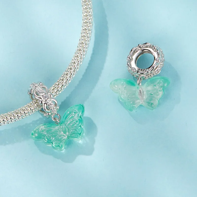 (image for) PANDORA Style Green Butterfly Charm - SCC2712 - View 4