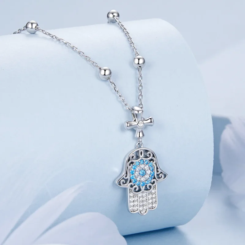 (image for) PANDORA Style Hand Of Fatima Necklace - BSN369 - View 2