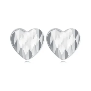 (image for) PANDORA Style Heart Shaped Flower Earrings - SCE1703