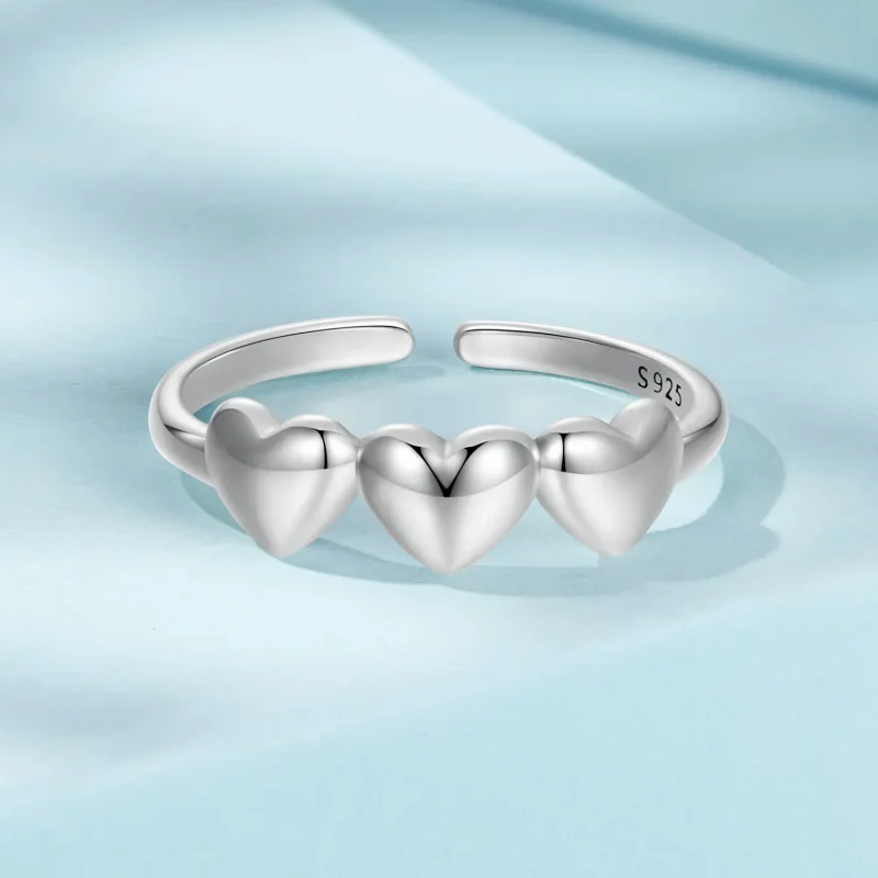 (image for) PANDORA Style Heart Shaped Ring - SCR1001-E - View 3