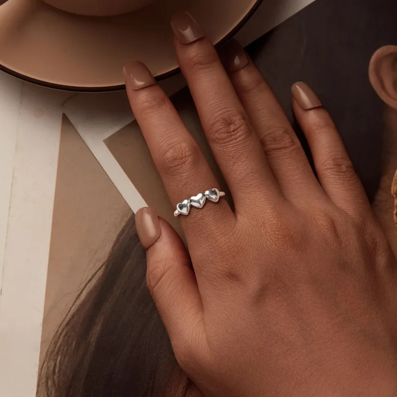 (image for) PANDORA Style Heart Shaped Ring - SCR1001-E - View 4