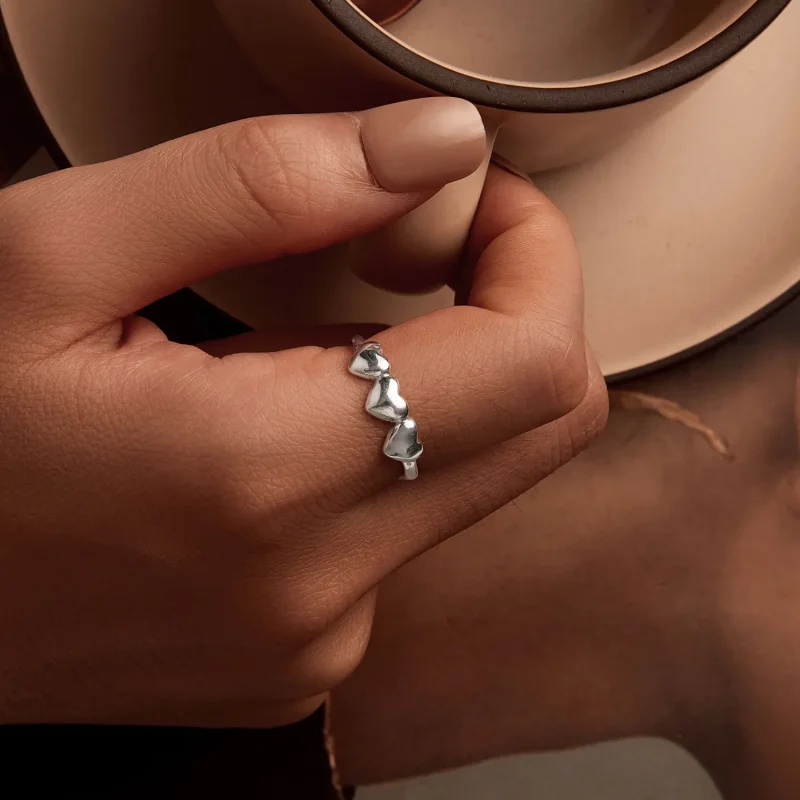 (image for) PANDORA Style Heart Shaped Ring - SCR1001-E - View 5