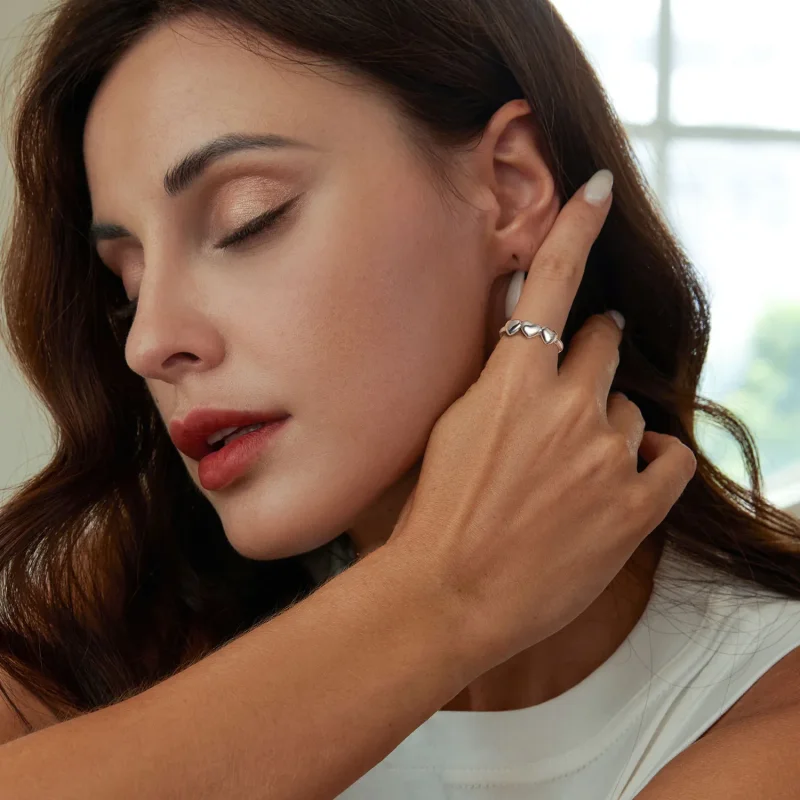 (image for) PANDORA Style Heart Shaped Ring - SCR1001-E - View 7