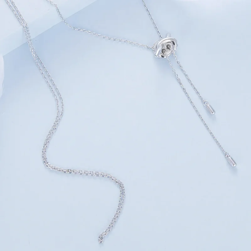 (image for) PANDORA Style Knot Pull Y Necklace - BSN370 - View 4