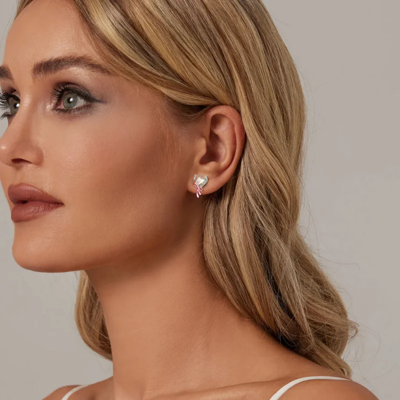 (image for) PANDORA Style Love Bow Earrings - SCE1696 - View 6