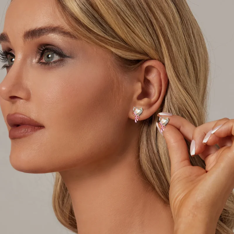 (image for) PANDORA Style Love Bow Earrings - SCE1696 - View 7