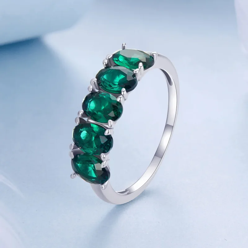 (image for) PANDORA Style Luxurious Green Zirconium Ring - BSR522 - View 2