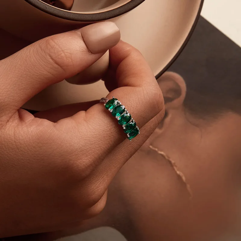 (image for) PANDORA Style Luxurious Green Zirconium Ring - BSR522 - View 7