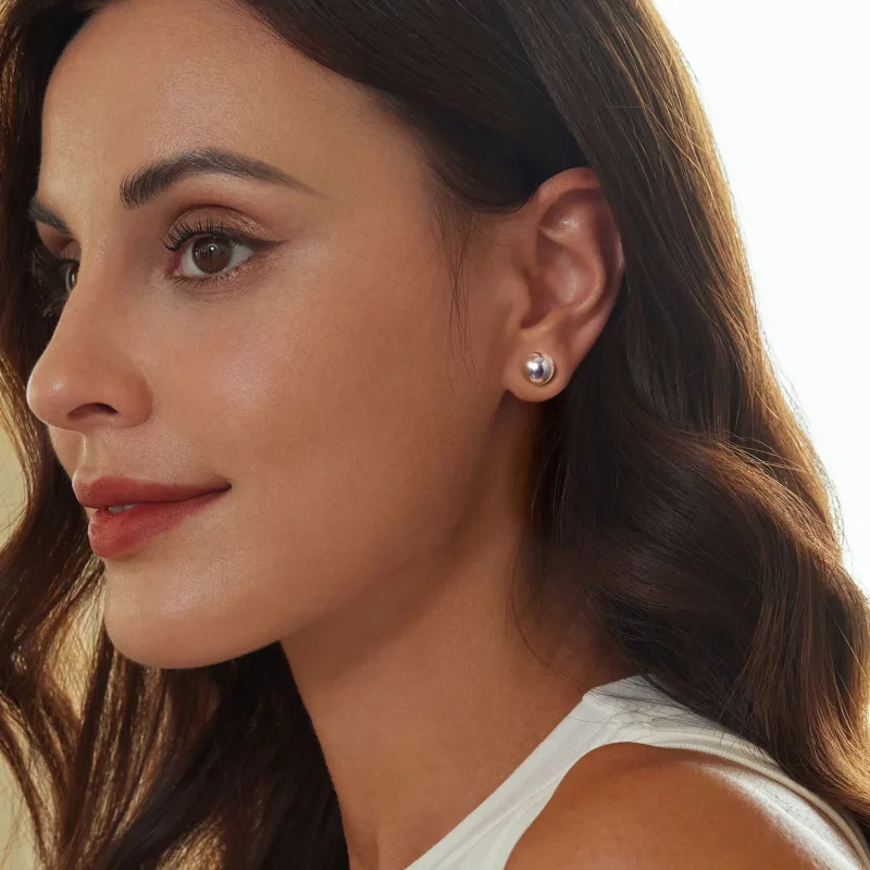 (image for) PANDORA Style Medium Ball Stud Earrings - SCE1725-M - View 6