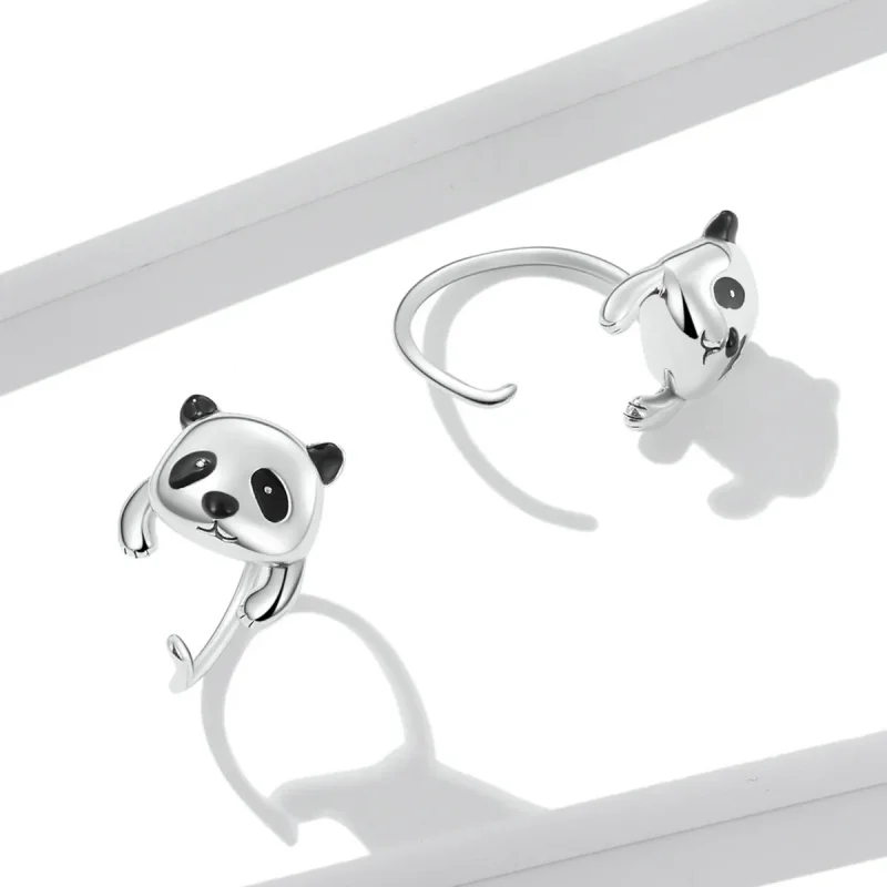 (image for) PANDORA Style Mini Panda Earrings - BSE568 - View 2