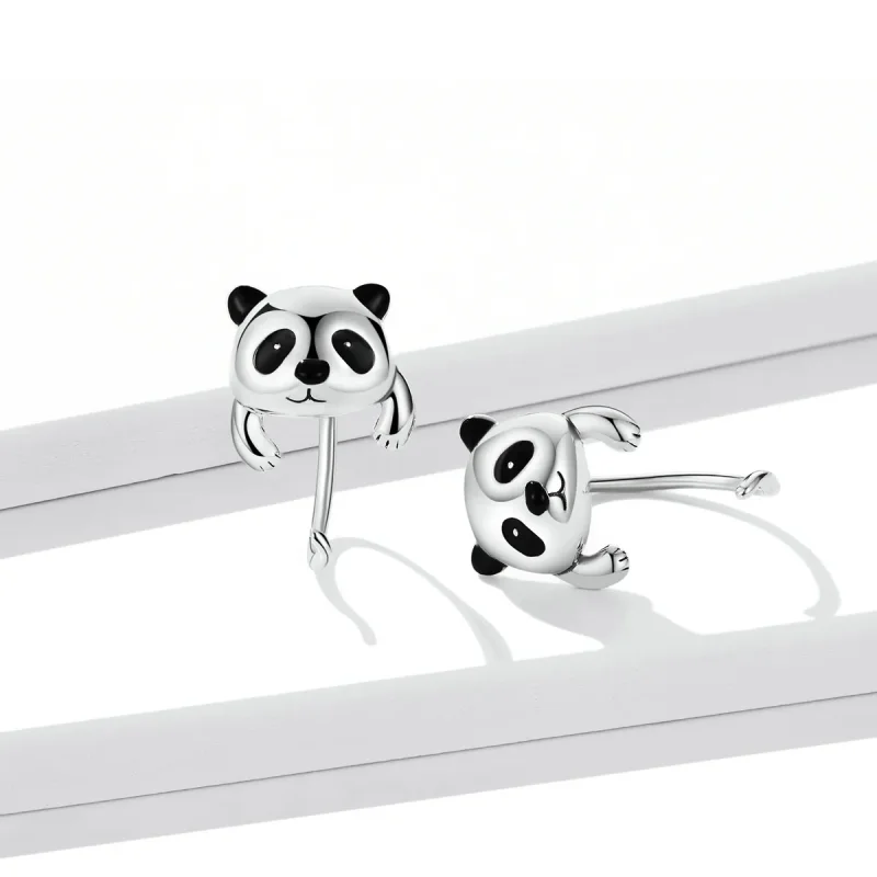 (image for) PANDORA Style Mini Panda Earrings - BSE568 - View 4