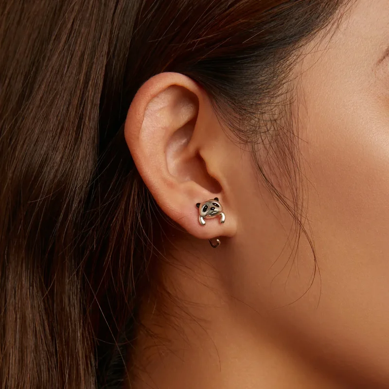 (image for) PANDORA Style Mini Panda Earrings - BSE568 - View 6