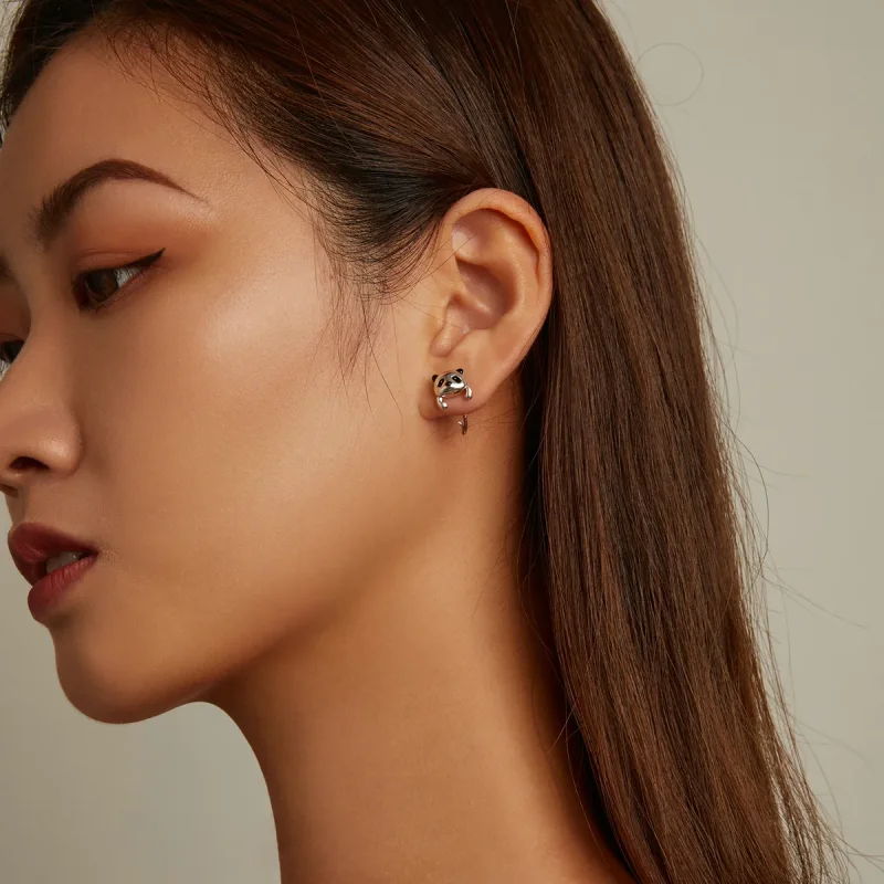 (image for) PANDORA Style Mini Panda Earrings - BSE568 - View 7