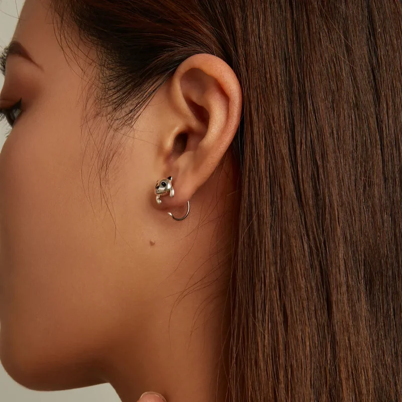 (image for) PANDORA Style Mini Panda Earrings - BSE568 - View 8