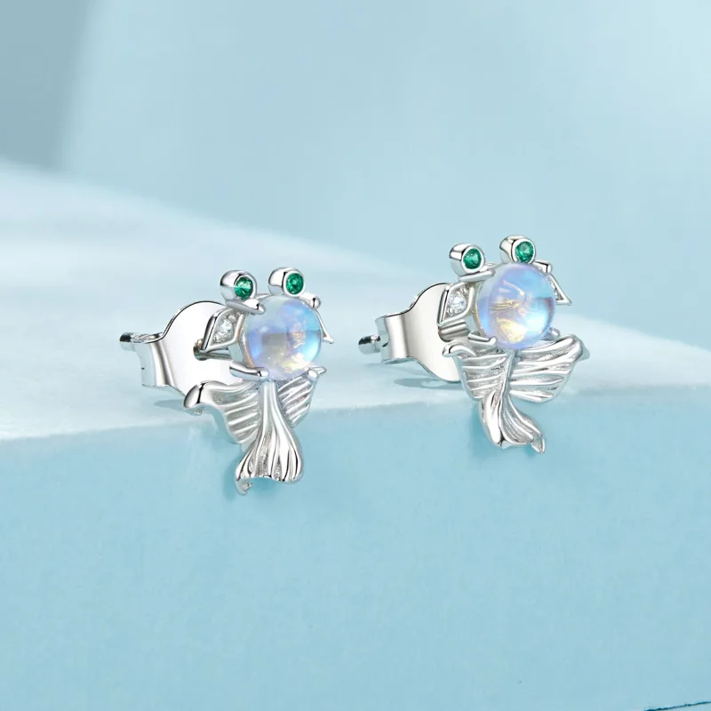 (image for) PANDORA Style Moonlight Fish Earrings - SCE1693 - View 2