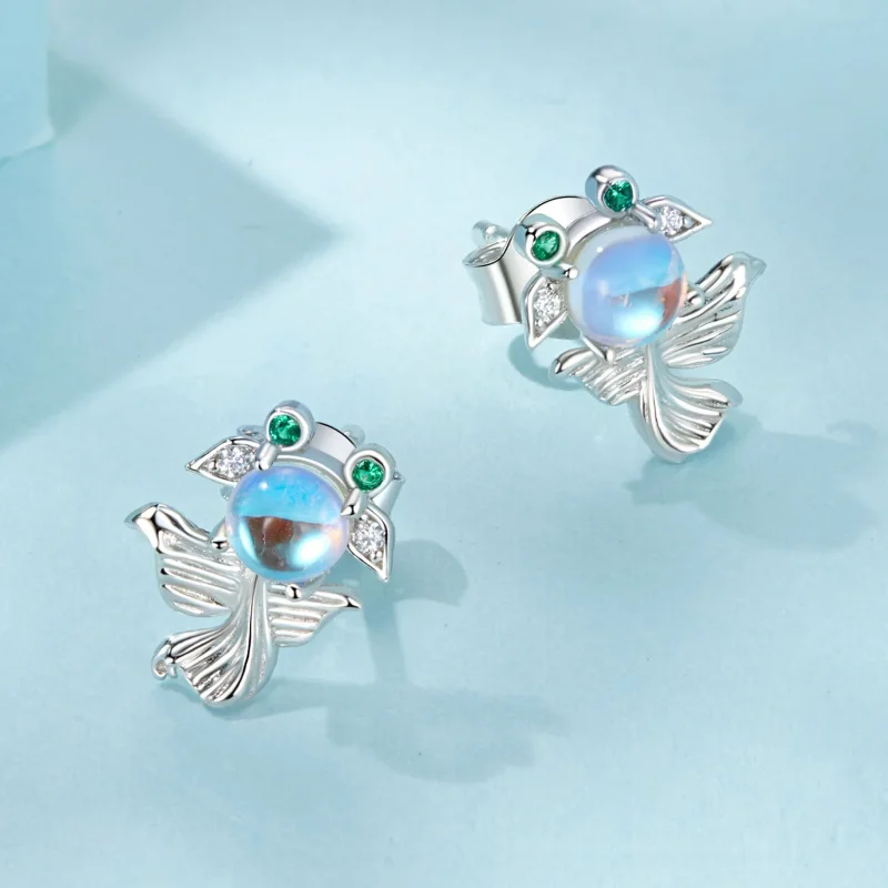 (image for) PANDORA Style Moonlight Fish Earrings - SCE1693 - View 3