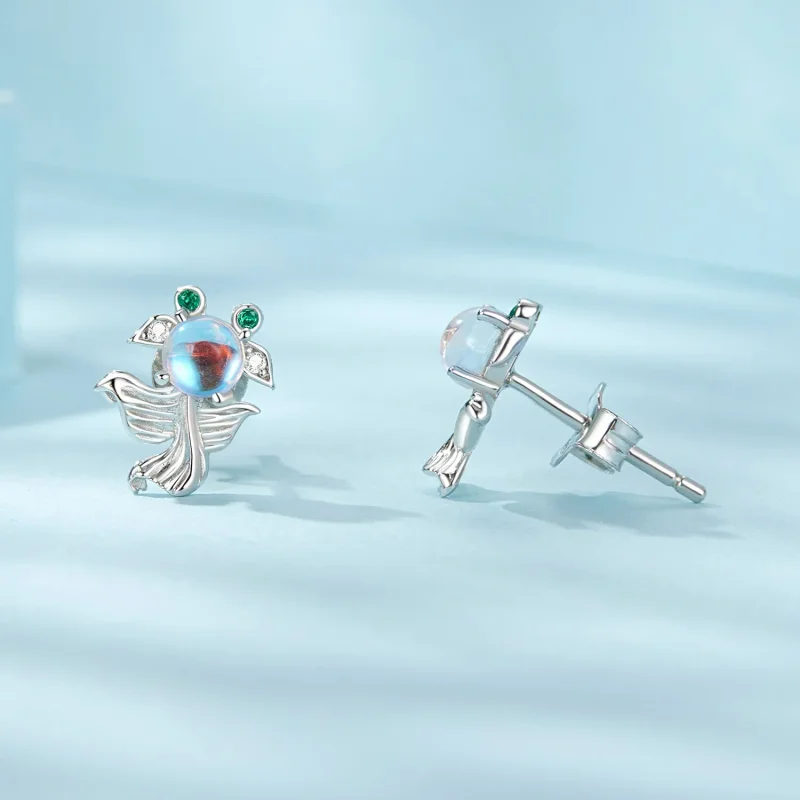 (image for) PANDORA Style Moonlight Fish Earrings - SCE1693 - View 4