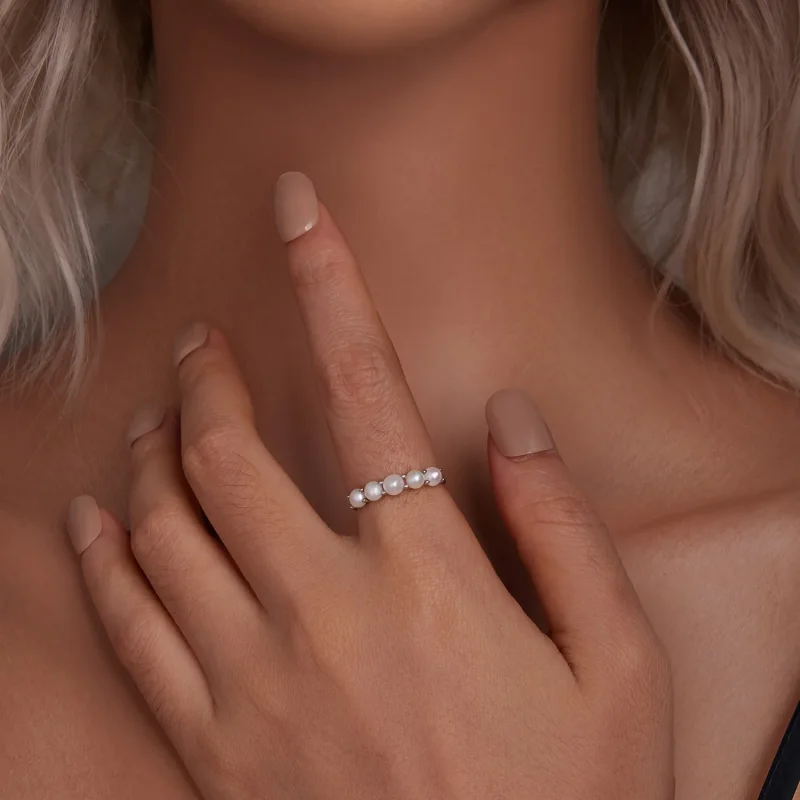 (image for) PANDORA Style Natural Pearl Ring - BSR510 - View 5