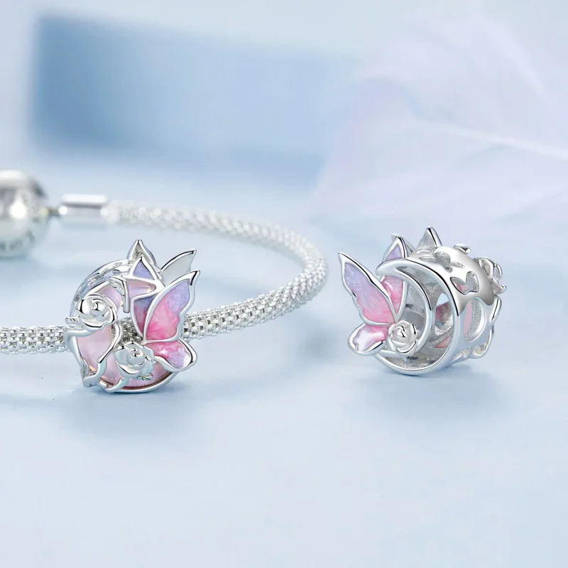 (image for) PANDORA Style Neon Moonlight Butterfly Charm - BSC968 - View 4