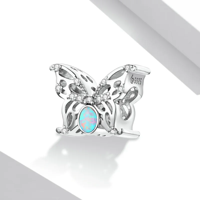 (image for) PANDORA Style Opal Butterfly Charm - BSC558 - View 2