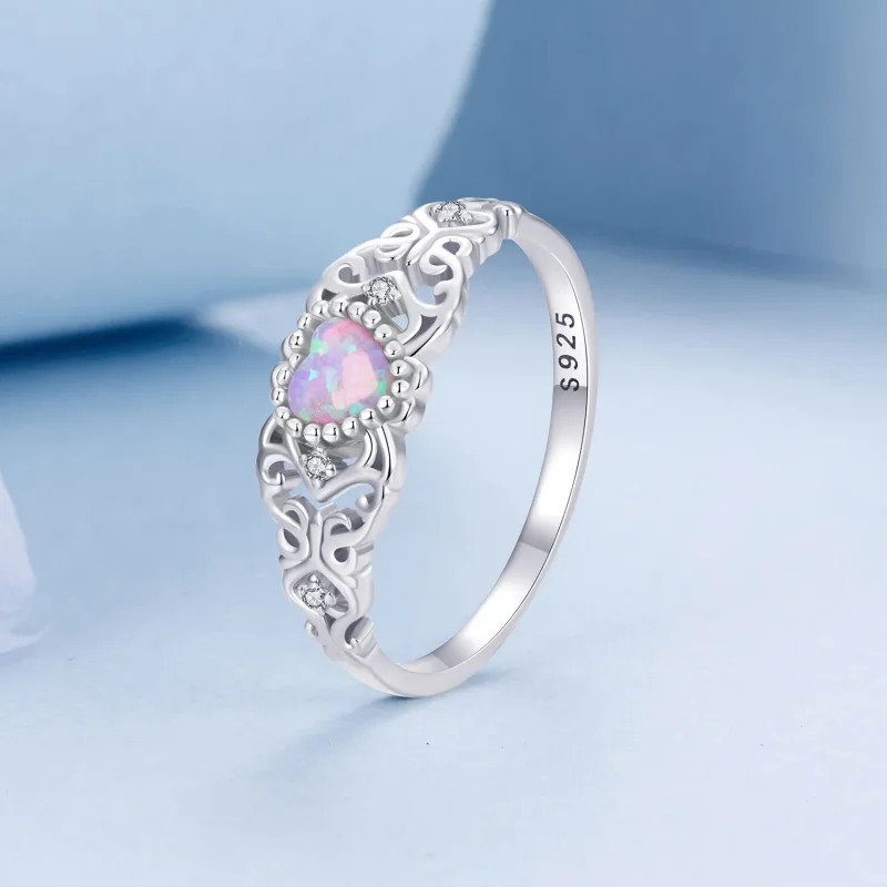 (image for) PANDORA Style Pink Opal Ring - BSR512 - View 2