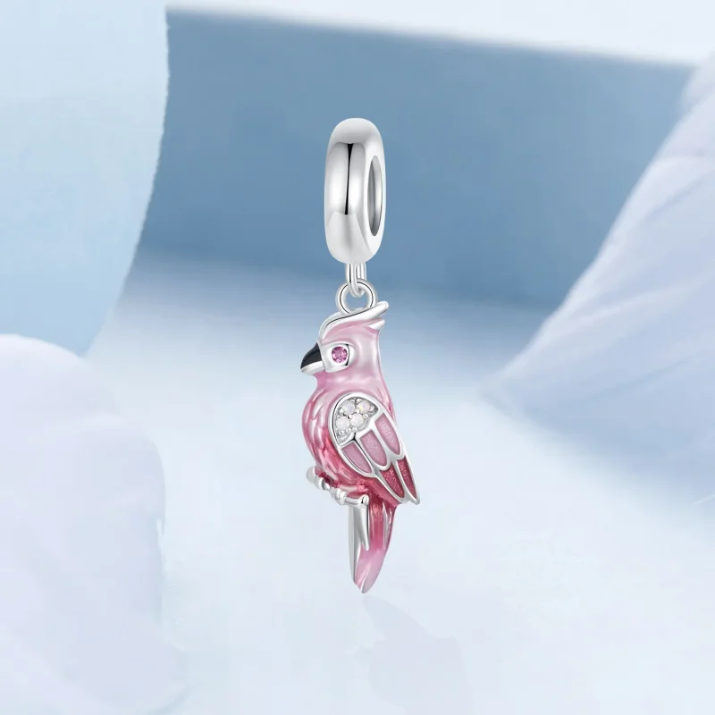 (image for) PANDORA Style Pink Parrot Charm - BSC971 - View 2