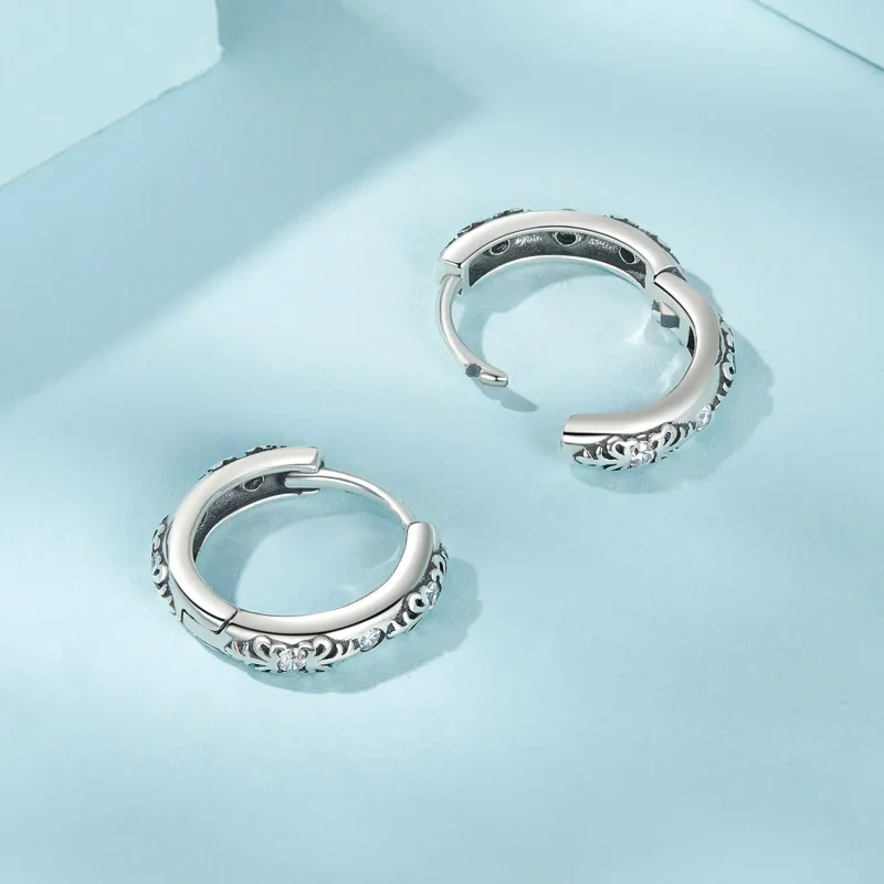 (image for) PANDORA Style Retro Pattern Earrings - SCE1701 - View 4