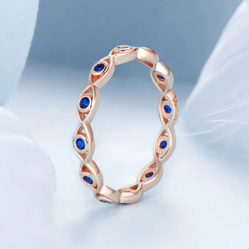 (image for) PANDORA Style Rose Gold Devil's Eye Ring - BSR212-C - View 2