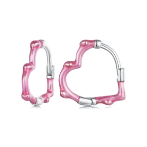 (image for) PANDORA Style Rose Heart-Shaped Earrings - SCE1698