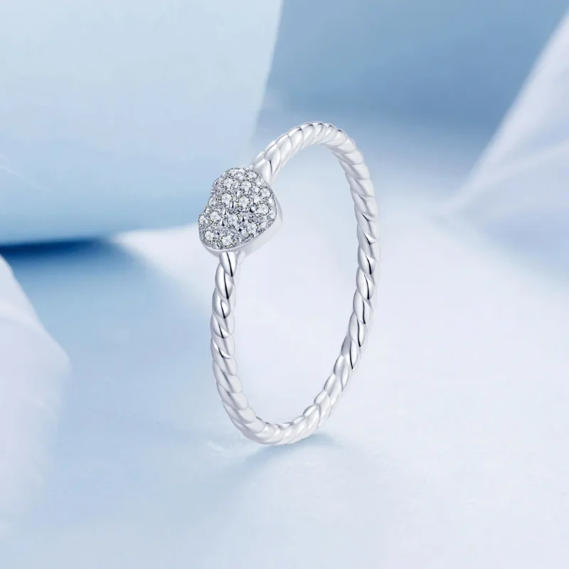 (image for) PANDORA Style Shining Heart Ring - BSR516 - View 2