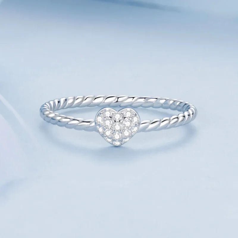 (image for) PANDORA Style Shining Heart Ring - BSR516 - View 3