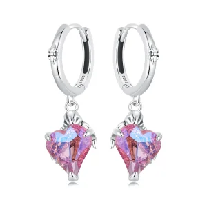(image for) PANDORA Style Skeleton Hand Heart Shaped Earrings - SCE1705