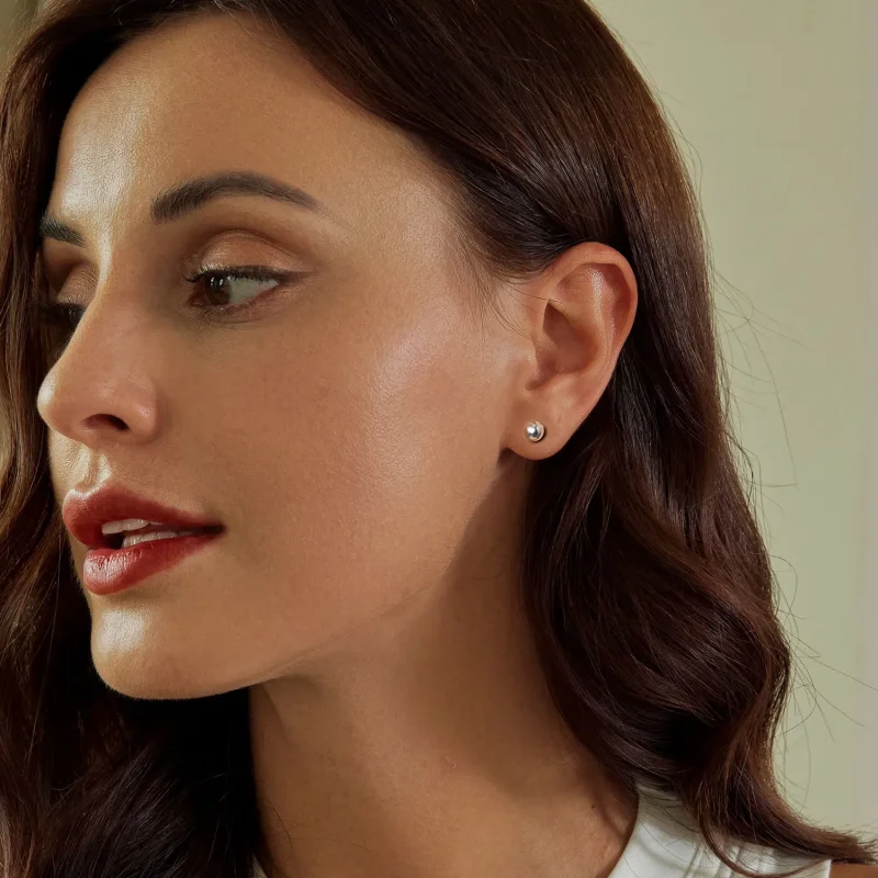 (image for) PANDORA Style Small Ball Shaped Earrings - SCE1725-S - View 6