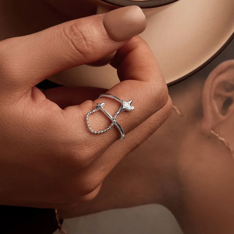 (image for) PANDORA Style Starlight Open Ring - BSR519-E - View 5