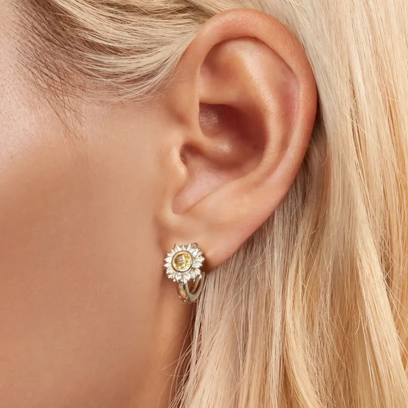 (image for) PANDORA Style Sunflower Earrings - BSE966 - View 5