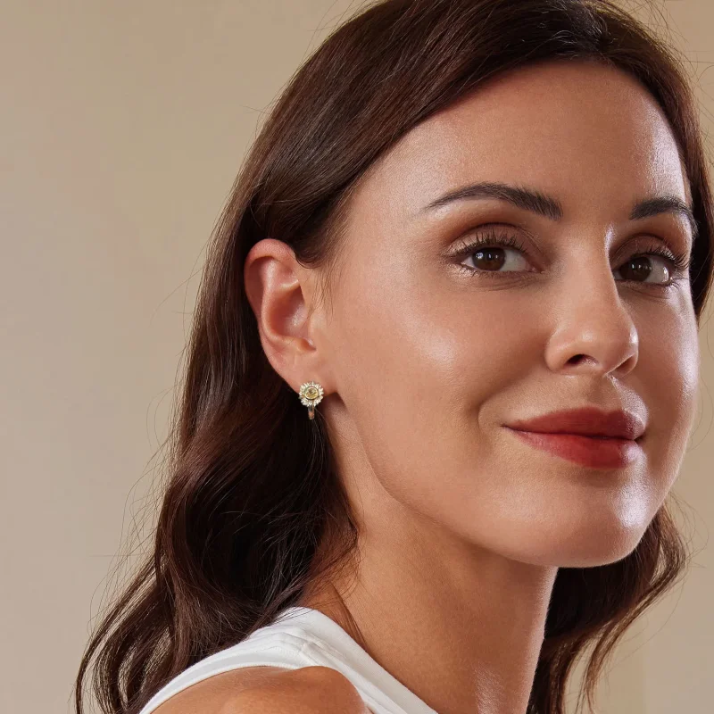 (image for) PANDORA Style Sunflower Earrings - BSE966 - View 6