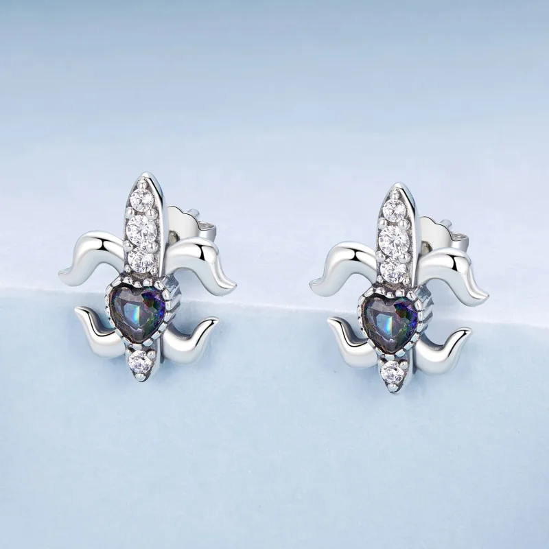 (image for) PANDORA Style Vintage Iris Stud Earrings - BSE968 - View 2
