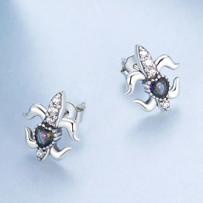 (image for) PANDORA Style Vintage Iris Stud Earrings - BSE968 - View 3