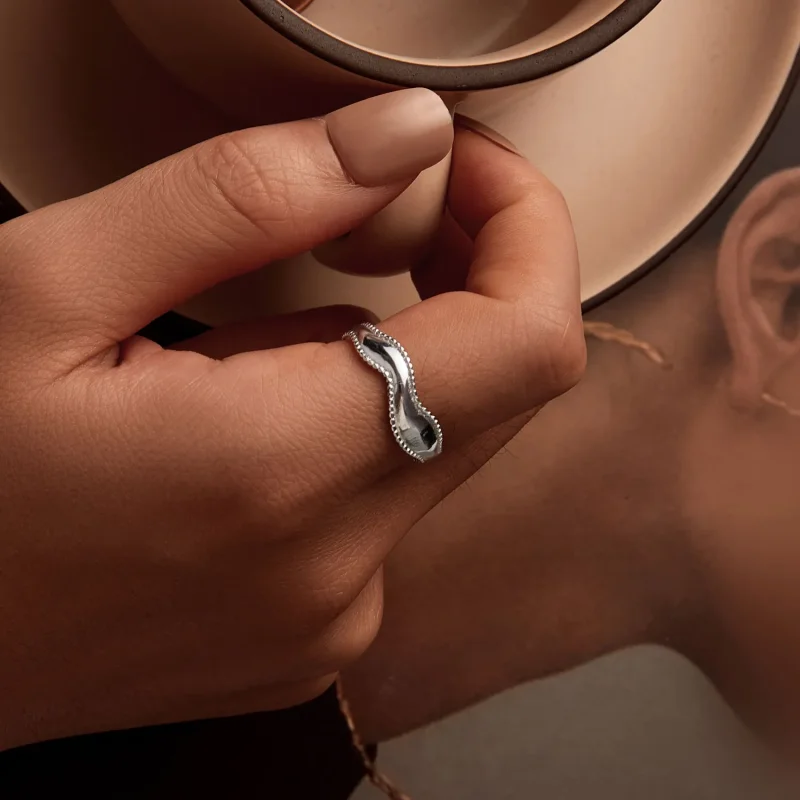 (image for) PANDORA Style Wave Ring - SCR1002-E - View 5