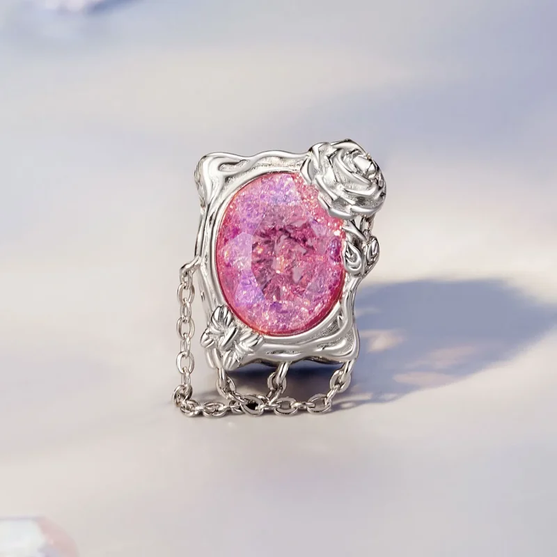 (image for) PANDORA Style Withered Oil Painting Rose Charm - SCC2698 - View 2