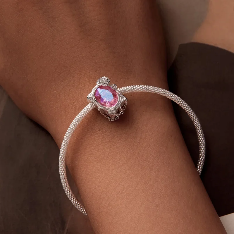 (image for) PANDORA Style Withered Oil Painting Rose Charm - SCC2698 - View 5