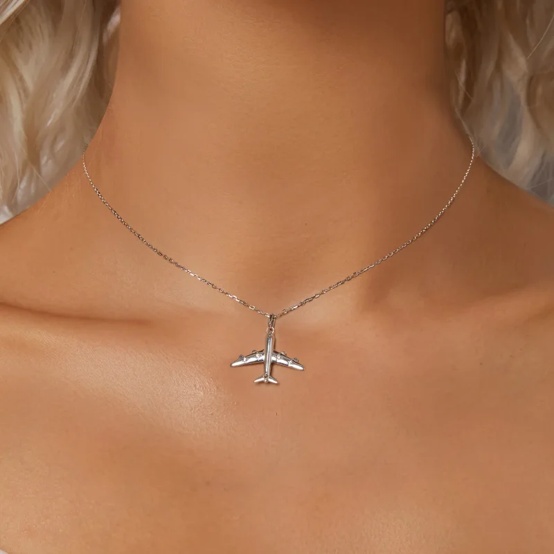 (image for) PANDORA Style Airplane Necklace - SCN522 - View 5