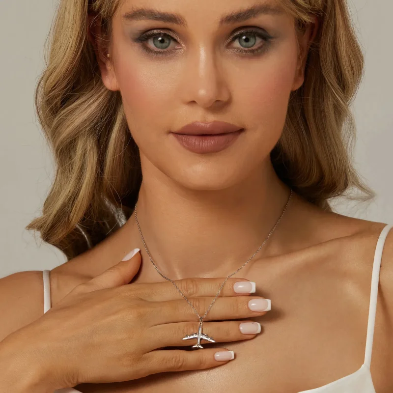 (image for) PANDORA Style Airplane Necklace - SCN522 - View 6