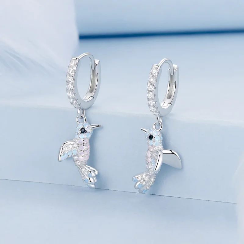 (image for) PANDORA Style All-Encrusted Bird Earrings - BSE991 - View 2